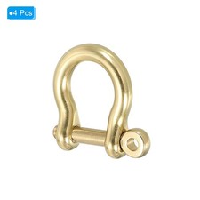 4pcs 9mm Inner Width Brass Pin Shackle U Type Key Fob Hooks D-Ring Shackle 