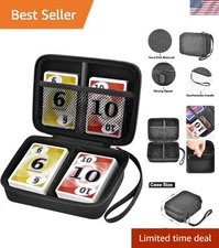 Durable Black Playing Card Storage Case for Up to 400 Cards - EVA Protection