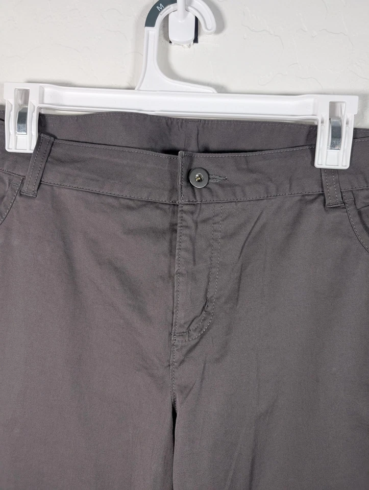 Calça Columbia Capri Feminina 16 Regular Cinza Chino Algodão Elástico Casual Exterior - Imagem 3 de 4