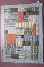 Pottery Barn Kids Baby Toddler Crib Plaid Quilt Multicolor 100 Cotton 50 x 36