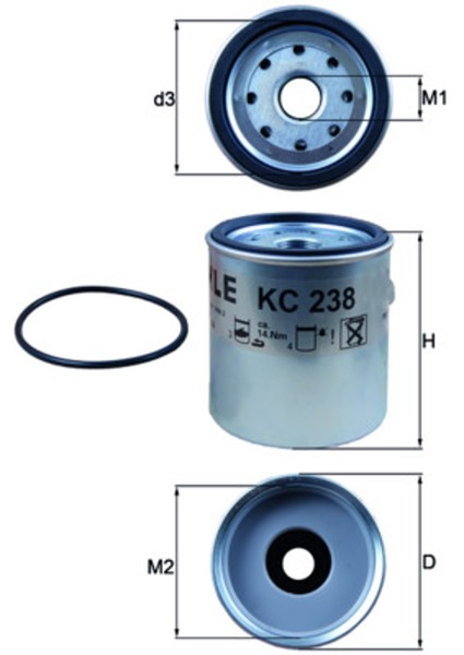 Mahle Kraftstofffilter Kc 238D Anschraubfilter FüR Chrysler Wg Es Xj Wj Cherokee-image