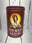 Vintage Collectible Tin Iconic Sun-Maid Raisin Girl