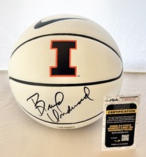 Brad Underwood signed Nike Illinois Fighting Illini Logo Basketball Ball #1 JSA