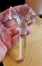 MIKASA CRYSTAL NATURE&rsquo;S CATCH FISH BOTTLE STOPPER, MINT, PREOWNED NO BOX