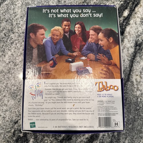 Taboo Board Game 10th Anniversary - The Game Of Unspeakable Fun - Complete 2000 - Picture 4 of 4