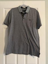 Ted Baker Men's Short Sleeve Polo Shirt Patterned Collar Size 5 XL