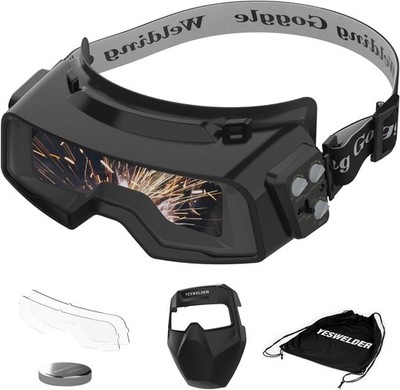 Auto Darkening Welding Goggles 4/5-9/9-13 True Color with Grinding Functionality
