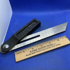 Vintage Empire 130 Stainless T-Bevel Sliding Square Made in USA Excellent Shape,