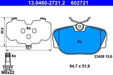 Rear Axle ATE 13.0460-2721.2 Brake Pad Set, Disc Brake for Land Rover