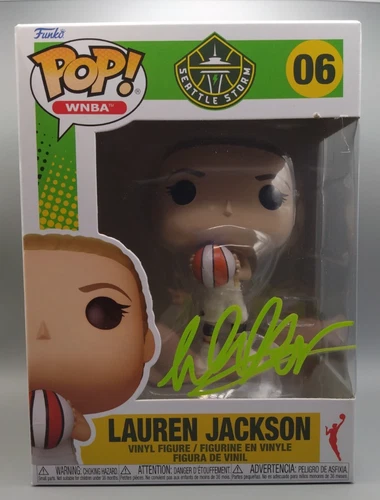 Lauren Jackson Signed Autographed Rookie Funko Pop Seattle WNBA COA #15126 AUTO