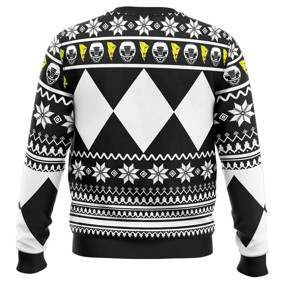 Power Rangers Black Ranger Christmas Ugly Sweater