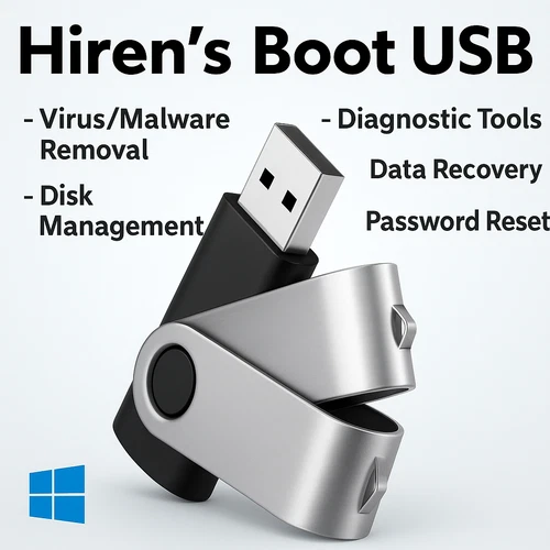 🛠️ USB RIPARA PC - Hiren's BootCD PE - Recupero Dati, Virus, Password, Windows