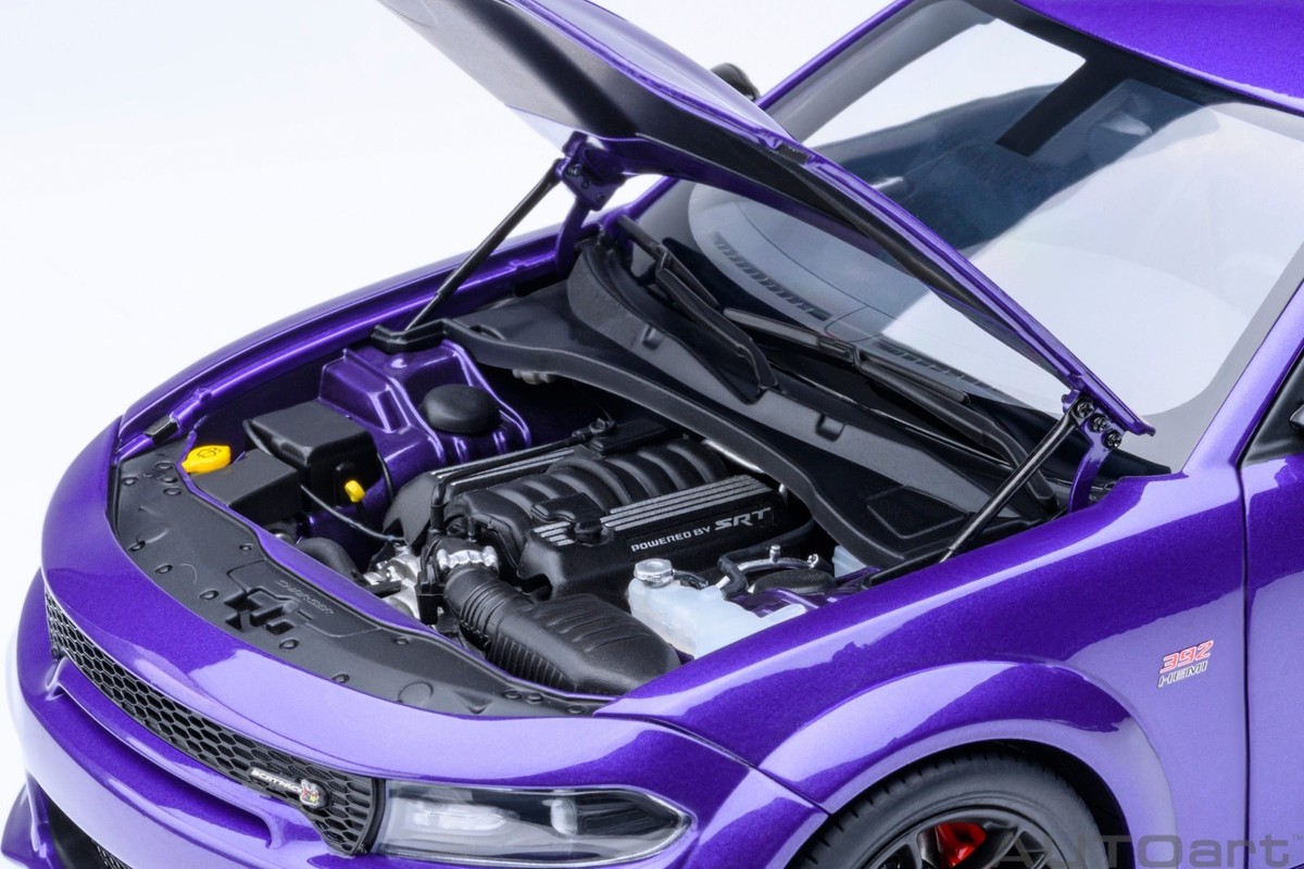 DODGE CHARGER SCAT PACK WIDEBODY PLUM CRAZY PURPLE 1/18 MODEL BY
