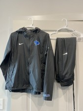 Nike Men's S Black 2-Piece Tracksuit Hooded Zip Jacket Tapered Pants Small