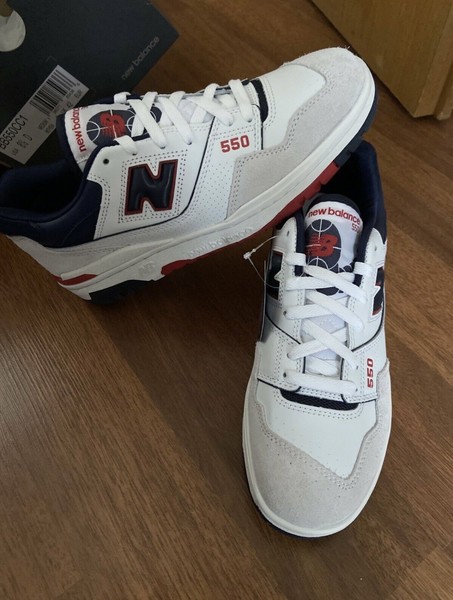 New Balance 550 Premium Blanco Azul Marino Rojo 42 EU / 8.5 US - Raro bb550cc1 2