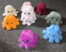 1X Oktopus Kuscheltier circa 20 cm Zum Wenden Flip Pl&uuml;sch Oktopus Spielzeug Pupp