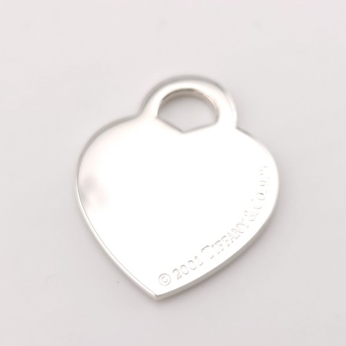 2001 Tiffany & Co. Sterling Silver Medium Heart Charm Pendant Pouch - Picture 2 of 9