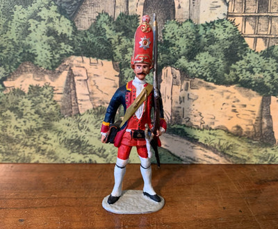 German Artilleryman, Preußen 1745, Zinn 54mm, Garde Grenadier der ''Lange Kerls''