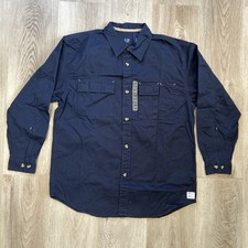 Gap Gear Youth Boys Size XXL 14-16 Work Shirt Blue Long Sleeve Button Down NWT