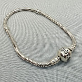 Bracciale Charm/Perla Momenti Autentici Pandora 7 1" Argento ALE 925 590702HV 18