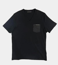 PRADA V Neck Nylon Pocket T-Shirt 