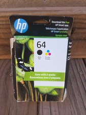 Genuine NIB HP 64 Black Tri-Color Ink Cartridges X4D92AN Combo Exp Apr 2027