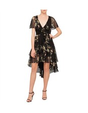 Zimmermann Maple Wrap  Black Floral Silk Dress Size 1