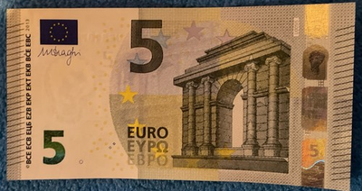 #ad Five Euro Curreny Banknote Circulated $15.95
