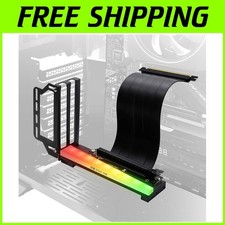 Elegant Vertical Graphics Card Bracket - ARGB LED  PCIe Riser for ATX Cases