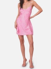 NWT LoveShackFancy Raja Cupid Mini Dress Pink Large New Love Shack Fancy Silk