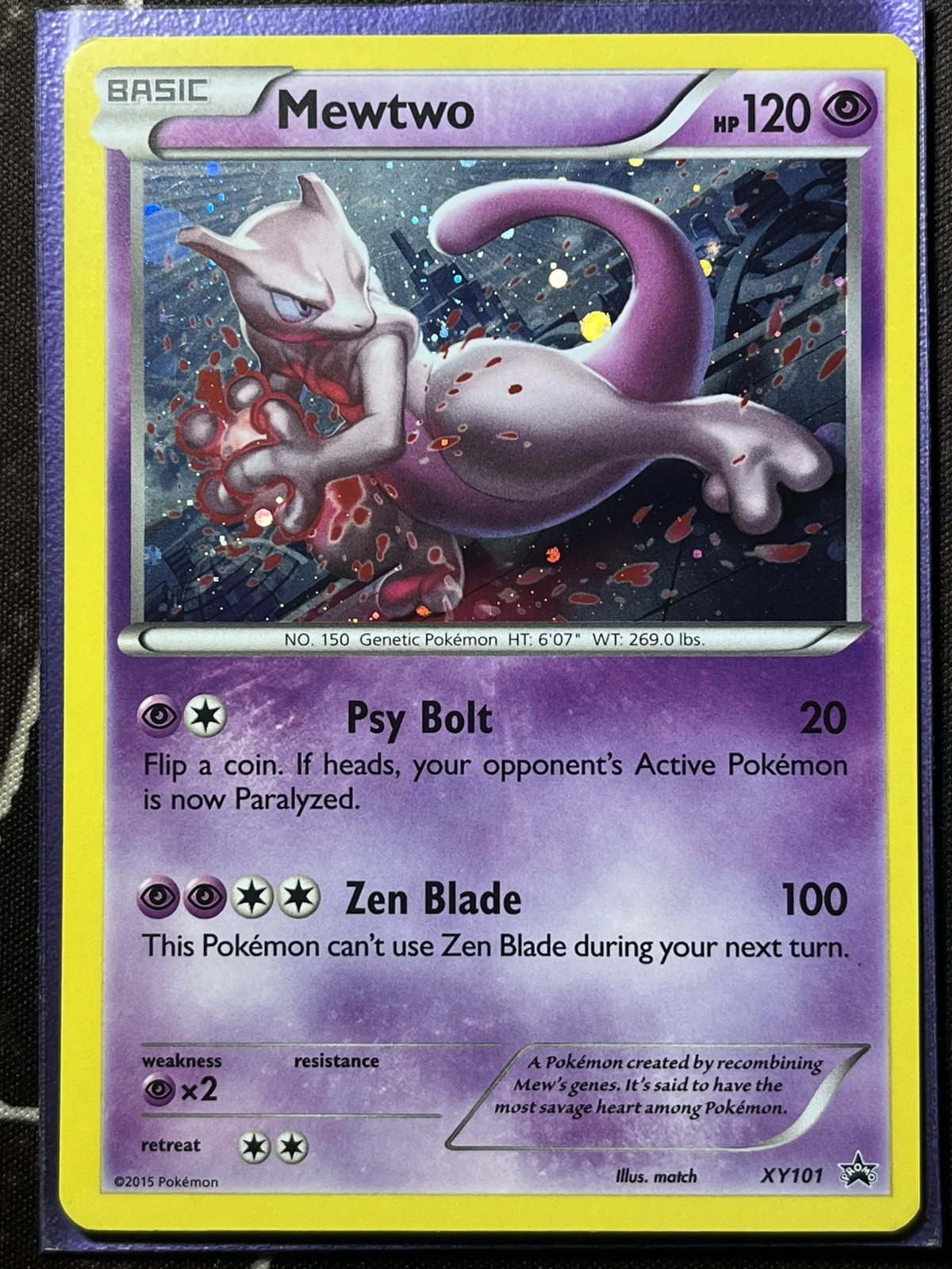 Mewtwo XY101 Black Star Promo 2015 Pokemon Card LP