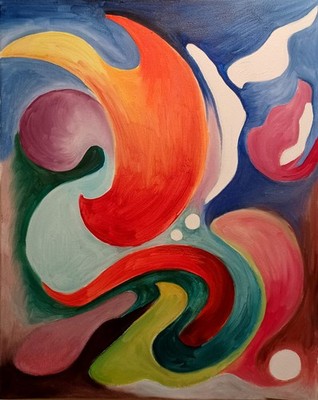 Spilled Milk, oil on canvas original painting by Marina Gershman, 16''x20''