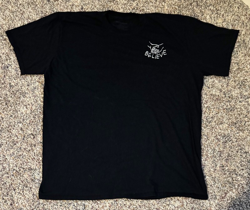 Believe Progress Is Impossible Without Change Short Sleeve Black T-Shirt SZ 2XL