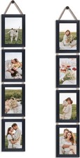 Black 4x6 Hanging Picture Frames Set of 2, 4 Openings Collage Photo Frames for..