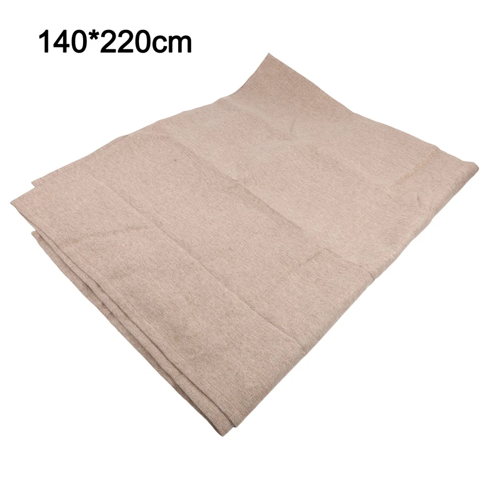 Rectangular For Dining Tablecloth Waterproof in Khaki Cotton Linen for Use - Image 2 of 4