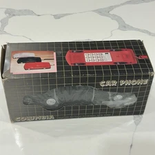 80's Telephone Black Sport Car Automobile Corded Phone Original Box Packaging