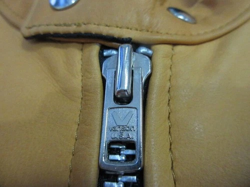 ☆ VANSON Leather Single Rider Jacket Yellow 40 Biker Motorcycle BACKDROP 88 image 3