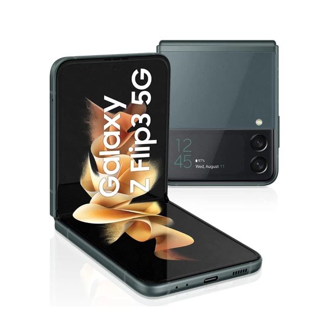 Samsung Galaxy Z Flip3 5G 128GB Green Single SIM Unlocked 80% Battery - Good