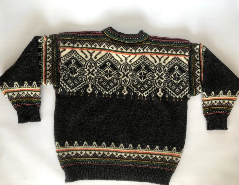 Suéter de esquí de lana pura multicolor Fair Isle Dale of Norway de colección años 90 talla L Foto 2 de 4