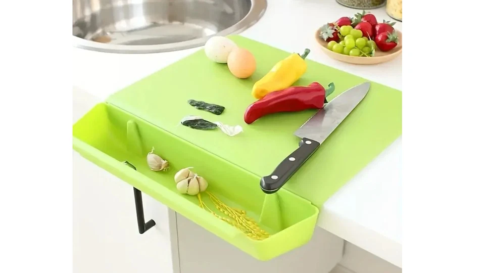 WONGIRL 2-in-1 Cutting Board with Built-In Storage Bin – Compact, Durable, Easy- - Image 2 of 2