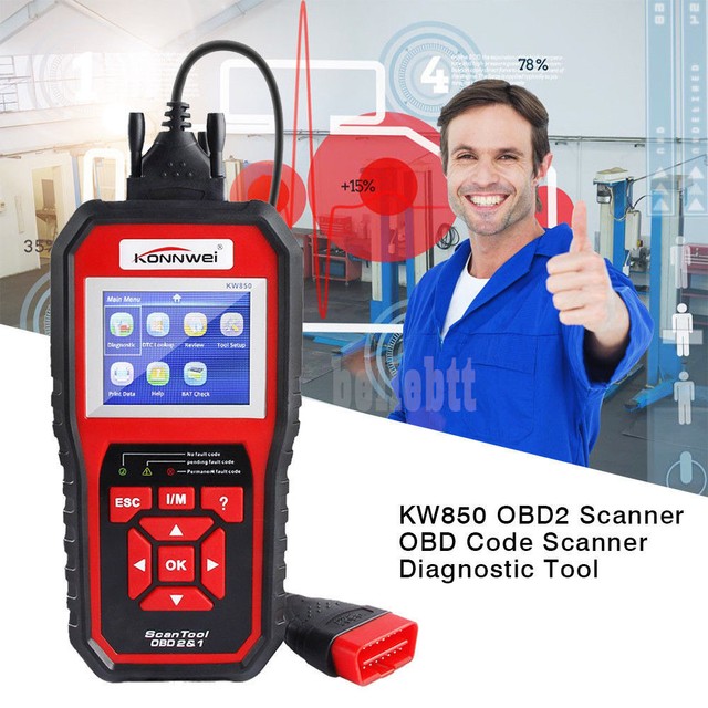 2020 NEW ODB OBD2 Auto Car Diagnostic Tool Scanner KW850 Automotive Code Reader eBay