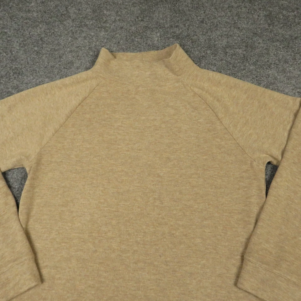 Mododoc Sweatshirt Womens Small Brown Fitness Athletic Workout Ladies Mock Neck - Image 2 of 4