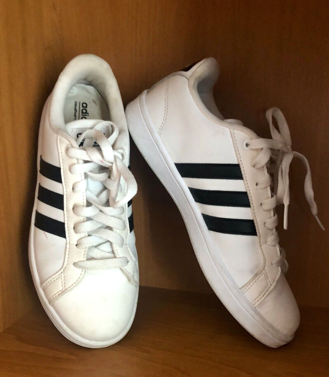 Adidas Women's Ortholite Float Cloudfoam Sneaker White Black Size Light  Use