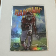 Marvin Mims  WR Oklahoma  OU Sooners 2022 Bowman Chrome U Ramblin’ Man Insert RC