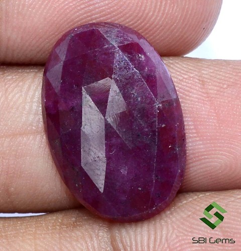 Certified Natural Ruby Oval Checker Cut 20x14 mm Faceted Unheated Loose Gemstone - Picture 2 of 6