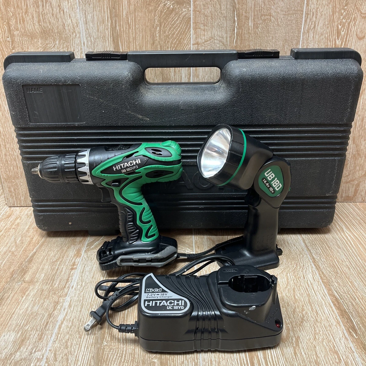 Hitachi Koki Cordless 18V 1/2” Drill Driver DS18DF3 + Flashlight + Charger +Case
