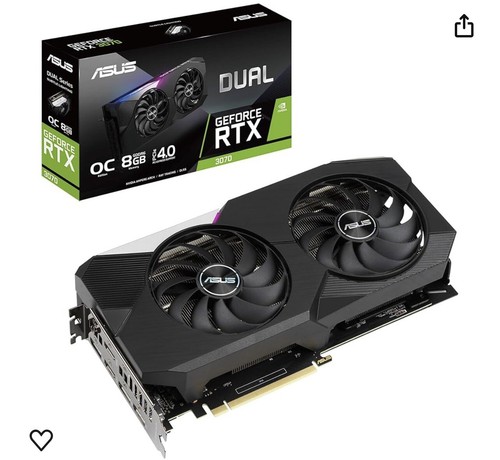 ASUS Dual GeForce RTX 3070 OC 8GB GDDR6 Graphics Card (DUAL-RTX3070-8G) - 第 1/6 張圖片