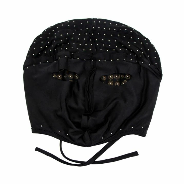 Men Women Stylish Fashion See Through Full Face Mask W/ Silver Spikes - Image 2 of 4
