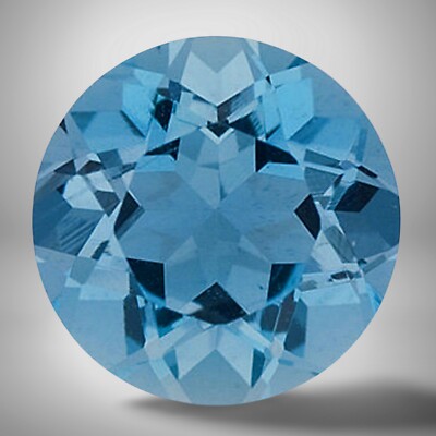 Aquamarine Round Cut Gemstone 0.16 Cts - 3 mm Vivid Precious Jewelry Gem