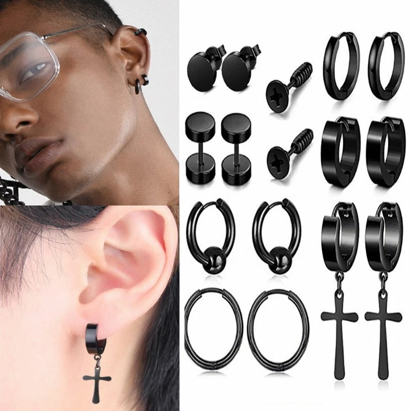 Mens Earrings  Stud Hoop  Cross Earrings for Men  ASOS